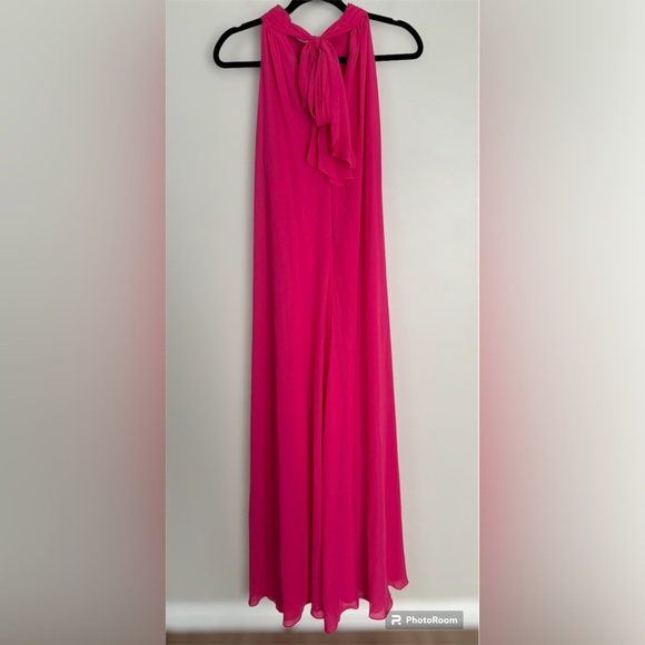 VINCE CAMUTO Halter-Neck Wide-Leg Jumpsuit in Pomegranate Pink size Medium. NWT - Picture 6 of 11